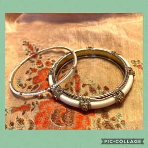 Bollywood Set  of bangle bracelets beads tribal boho